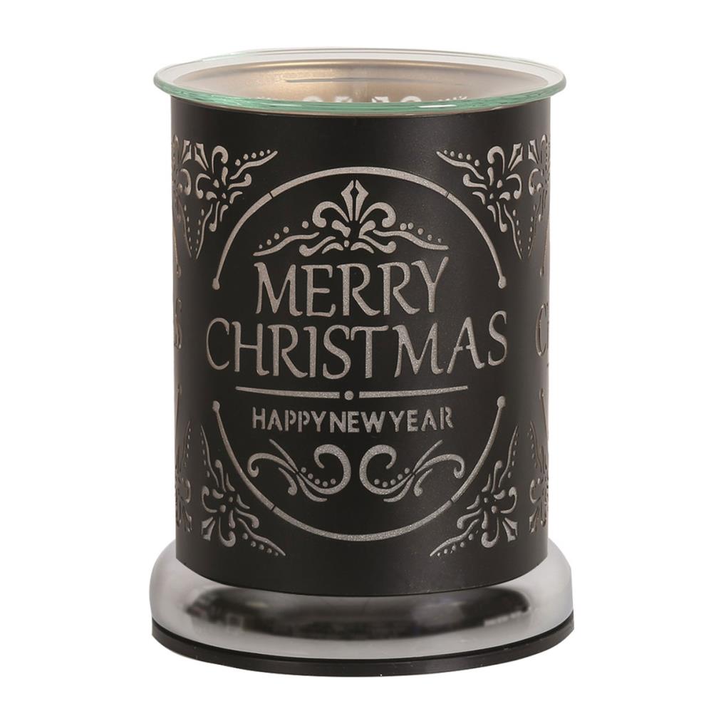 Aroma Black Merry Christmas Cylinder Electric Wax Melt Warmer Extra Image 1